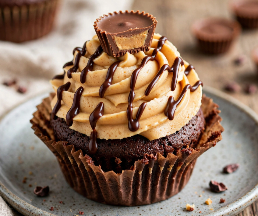 Image of Chocolate Cupcake with Peanut Butter Frosting